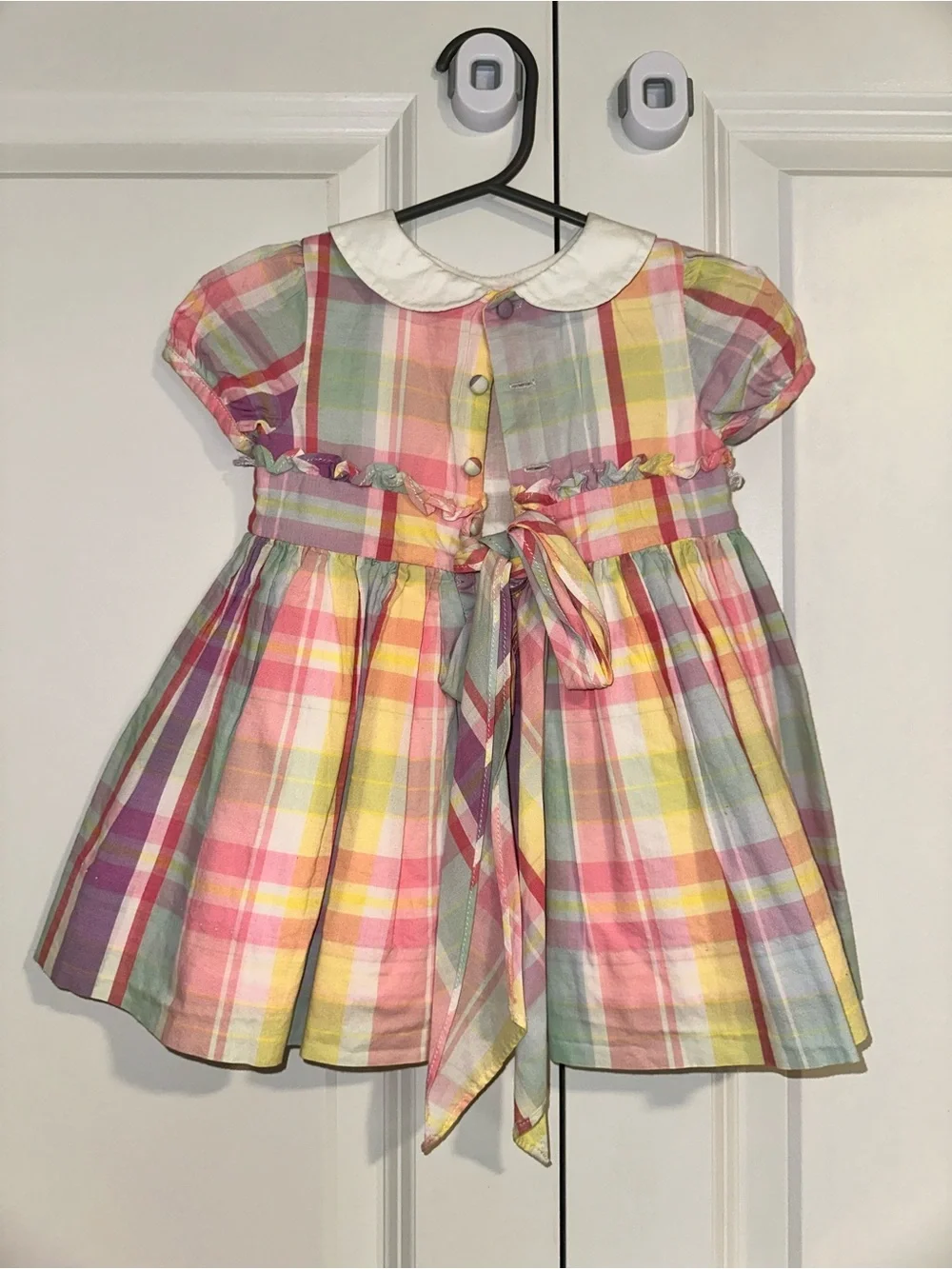 Ralph Lauren Pastel Plaid Dress in Pink, Purple, Green, Yellow, Cream